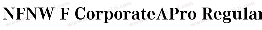NFNWZF CorporateAPro Regular字体转换
